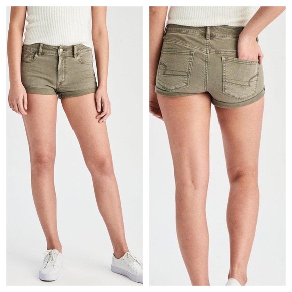American Eagle Outfitters Pants - American Eagle Hi-Rise Shortie Denim Shorts